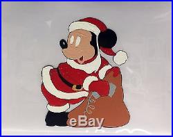 Mickey Mouse Christmas Original Production Cel (Rare Christmas Cel)