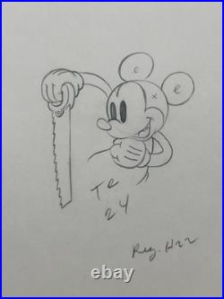 Mickey Mouse Mickey's Elephant Production Drawing Walt Disney Cel Original 1936