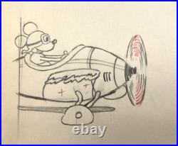 Mickey Mouse Production Drawing Walt Disney 1933 The Mail Pilot Cel Original