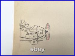 Mickey Mouse Production Drawing Walt Disney 1933 The Mail Pilot Cel Original