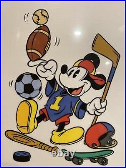 Mickey Mouse Sports Disney Original Animation Production Cel Art