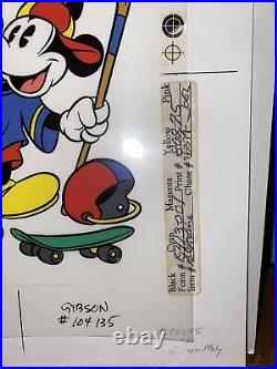 Mickey Mouse Sports Disney Original Animation Production Cel Art