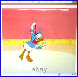 Mickey Mouse Watch + Donald Duck Walt Disney Original Production Cel + Drawing