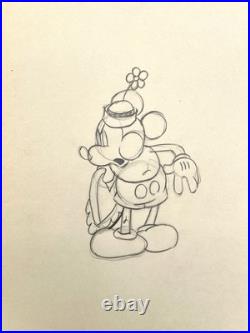 Mickey Production Drawing Walt Disney Puppy Love 1933 Minnie's Hat Cel Original