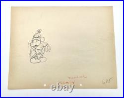 Mickey Production Drawing Walt Disney Puppy Love 1933 Minnie's Hat Cel Original
