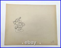 Mickey Production Drawing Walt Disney Puppy Love 1933 Minnie's Hat Cel Original