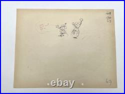 Mickey and Minnie Production Drawing Walt Disney Camping Out 1934 Cel Original