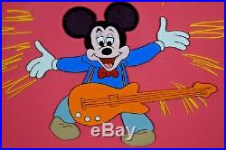 Mickey, in unknown production cels, Disney. Two cels