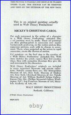 Mickey's Christmas Carol 1983 Original Production Cel Ebenezer Scrooge