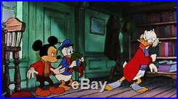 Mickey's Christmas Carol! Original Production Cel! Mickey Donald, & Scrooge