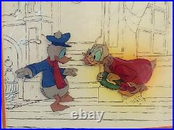 Mickey's Christmas Carol Scrooge McDuck and Donald Duck Cel Walt Disney