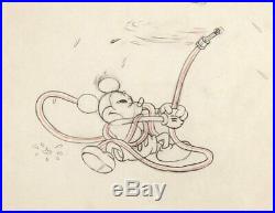 Mickey's Garden (1935) Disney original production drawing Mickey Mouse cel art