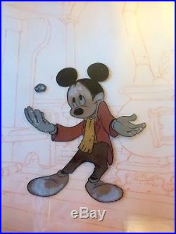 Mickeys Christmas Carol Production Cel 1983 Signed Disney Studio Seal