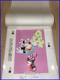 Minnie Mouse Holding Number 4 Walt Disney Original Animation Production Cel Art