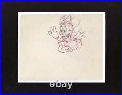 Minnie Mouse Production Animation Cel Drawing Disney Plutos Sweater 1949 41