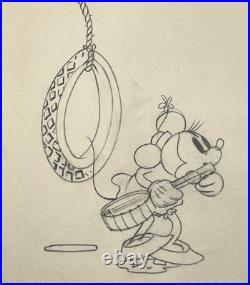 Minnie Mouse Production Drawing Walt Disney 1934 Camping Out Cel Original