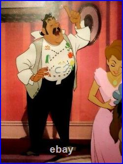 Mr. & Mrs. Darling With Nana, Disney Peter Pan Production Cels On Copy Bg, Mint