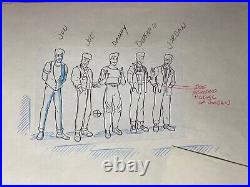 NEW KIDS ON THE BLOCK Animation Cel Walt Disney Channel Vintage Cartoon 90's I20