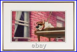 Oliver And Company Original Production Cel withCoA Framed Dodger and Piano