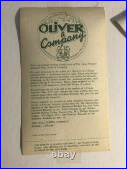 Oliver and Company Fagin and Jenny Original Production Cel FRAMED Disney