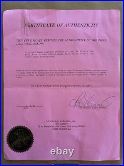 Orig. DISNEY Winnie the Pooh Hand Painted Production Cell From WithCert Of Authen