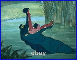 Orig. Disney Goliath II Production Animation Crocodile Cel Tick Tock Peter Pan