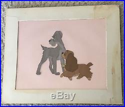 Orig Lady And The Tramp Walt Disney 1955 Production Used Animation Cel Coa Fn+