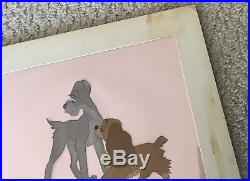 Orig Lady And The Tramp Walt Disney 1955 Production Used Animation Cel Coa Fn+