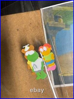 Orig Muppet Babies Disney Animation Production Cel Miss Piggy, Kermit, Fozzy Etc