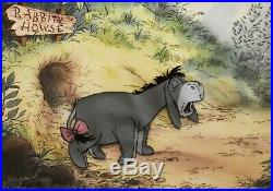 Orig. Walt Disney Production Cel Winnie the Pooh & the Blustery Day ft Eeyore