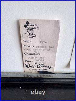 Original 1974 Disney Production animation cel Winnie the Pooh and tigger too