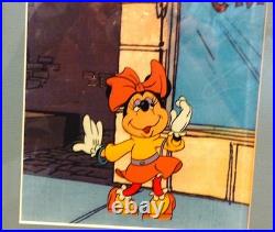 Original 1984 Production Cel and Drawing of Minnie Mouse