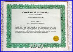 Original 1984 Production Cel and Drawing of Minnie Mouse