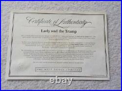 Original 1995 WALT DISNEY Lady & Tramp 5000 Serigraph SeriCel Cel Cell SCARCE