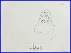 Original Disney 1995 Pocahontas Production Drawing of Pocahontas