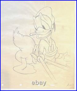 Original Disney Donald Duck 1950s Production Sketch Animation Art #A153