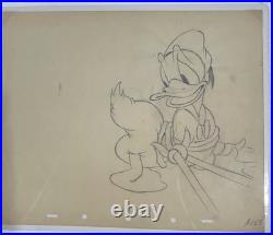 Original Disney Donald Duck 1950s Production Sketch Animation Art #A153