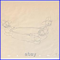 Original Disney Huey, Dewey, and Louie Production Drawing Animation Art #97