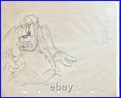 Original Disney Pete Production Sketch Wrapped Animation Art #21 Original Disney Pete Production Sketch Wrapped Animation Art #21