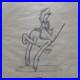 Original Disney Pluto Production Drawing Sketch Animation Art Vintage #106