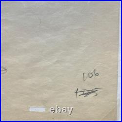 Original Disney Pluto Production Drawing Sketch Animation Art Vintage #106