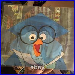 Original Disney Production Cel Professor Owl 1950s Disneyland Art Corner COA