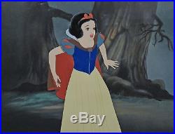 Original Disney Production Cel on Prelim. Production Background of Snow White