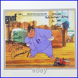Original Disney cel Pete Pajamas Goofy Troop 1991 Signed Jim Cummings