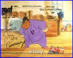 Original Disney cel Pete Pajamas Goofy Troop 1991 Signed Jim Cummings