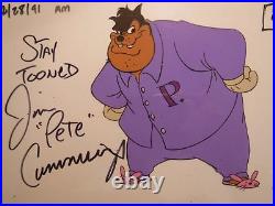 Original Disney cel Pete Pajamas Goofy Troop 1991 Signed Jim Cummings