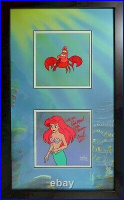 Original Disney production Cel The Little Mermaid Ariel Flounder Official CoA