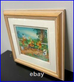 Original Educational Production Animation Cel Winnie The Pooh and Tigger Framed