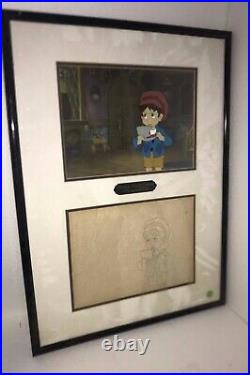 Original Handpainted Pinocchio Production Cel with Certificate of Authenticity