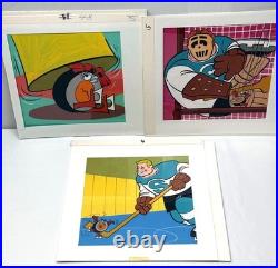 Original Hanna-Barbera Production Animation Cels Hockey Theme Peter Puck RARE